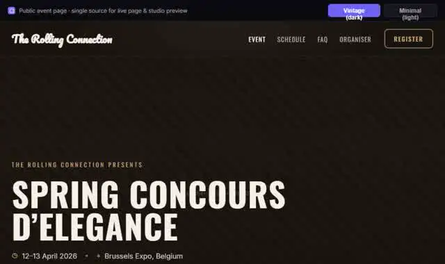 EventYard evenementpagina en formulierbouwer